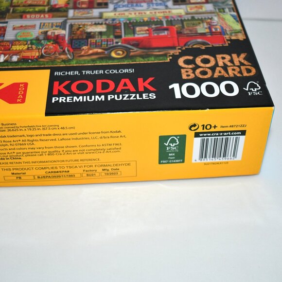 RoseArt - Kodak Premium Cork - Open for Business - 1000 Piece Jigsaw Puzzle for - Picture 2 of 4